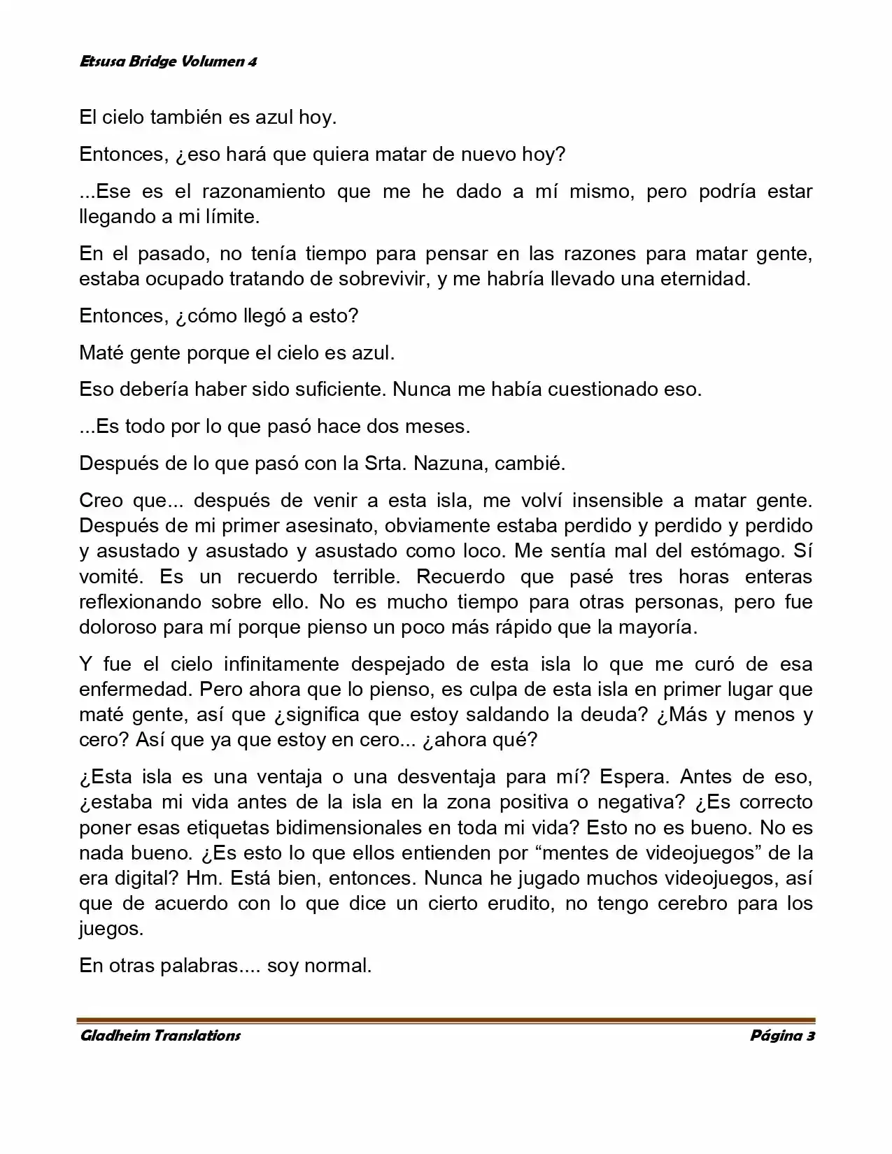 Etsusa Bridge (Novela) capítulo 21, página 3