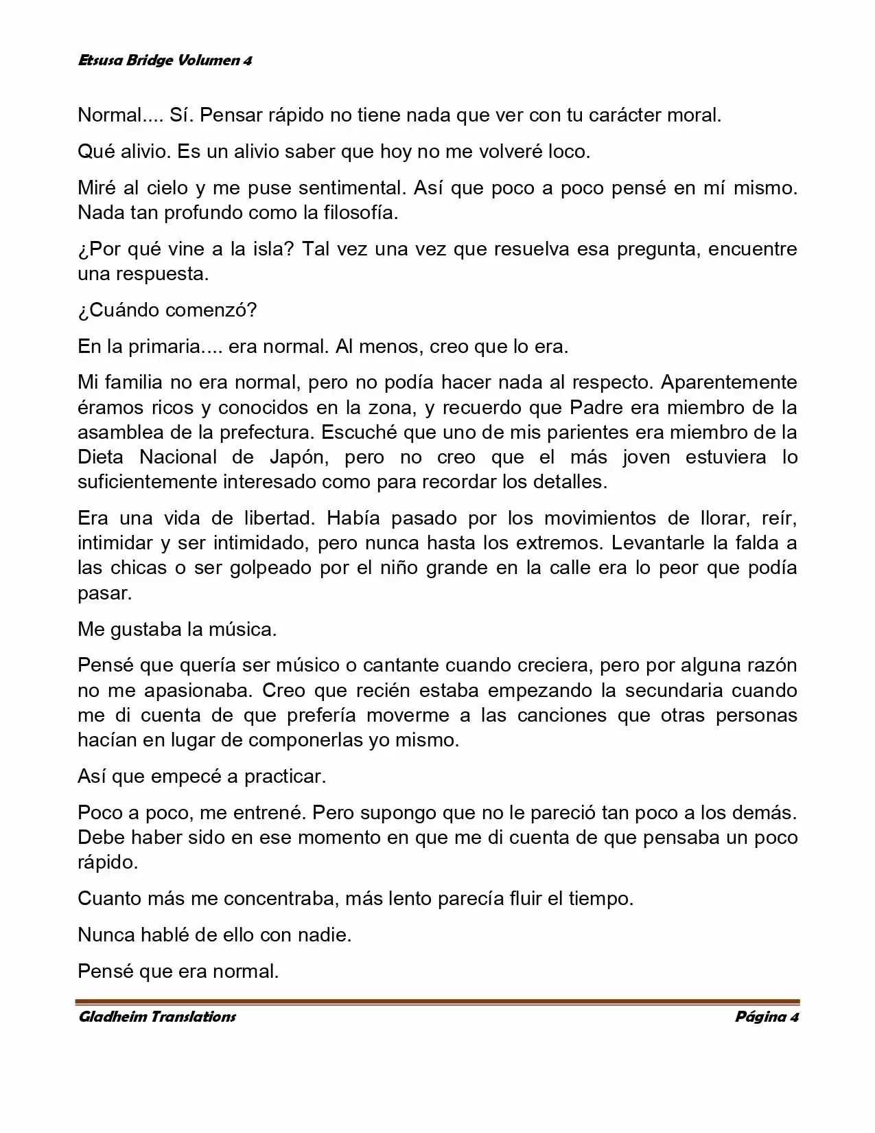 Etsusa Bridge (Novela) capítulo 21, página 4