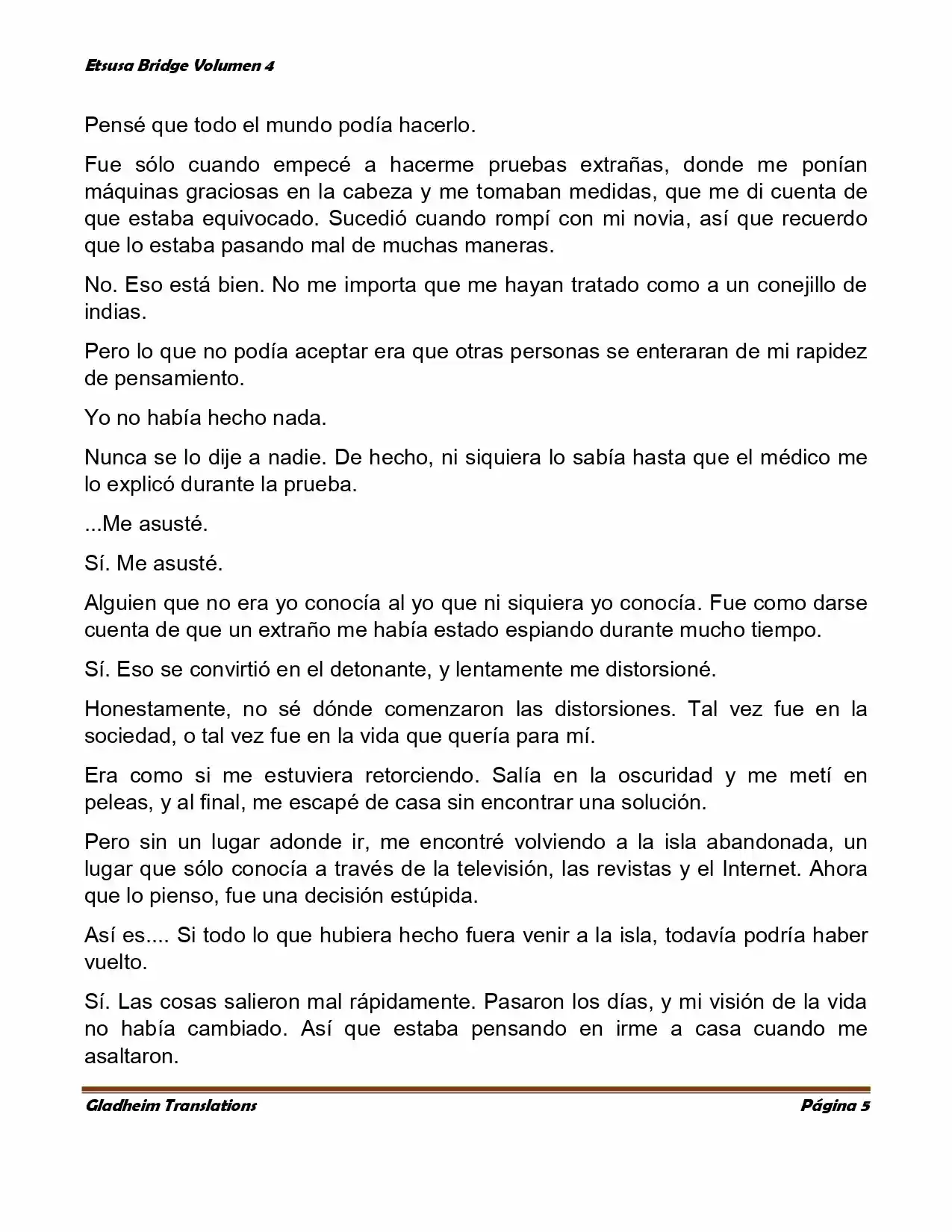Etsusa Bridge (Novela) capítulo 21, página 5
