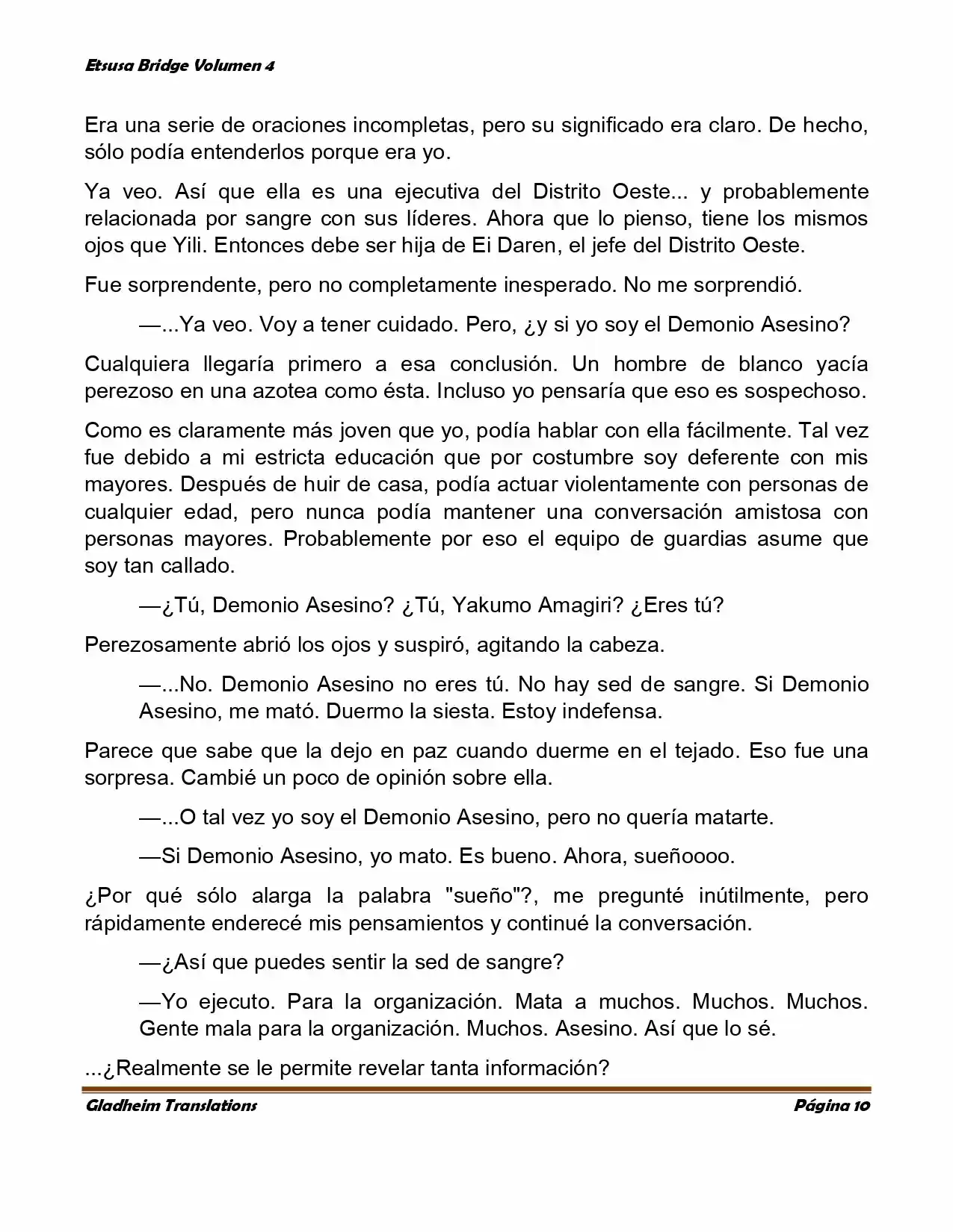 Etsusa Bridge (Novela) capítulo 21, página 10