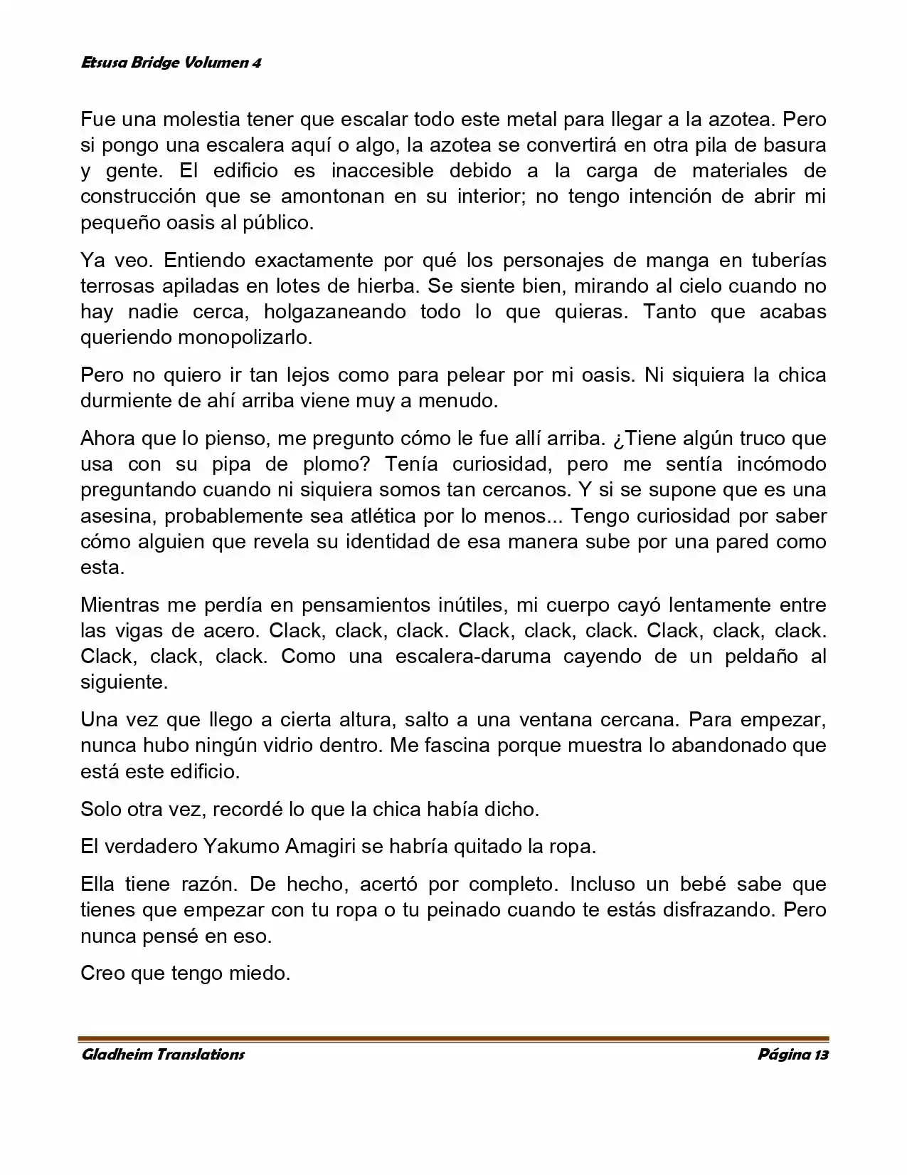 Etsusa Bridge (Novela) capítulo 21, página 13