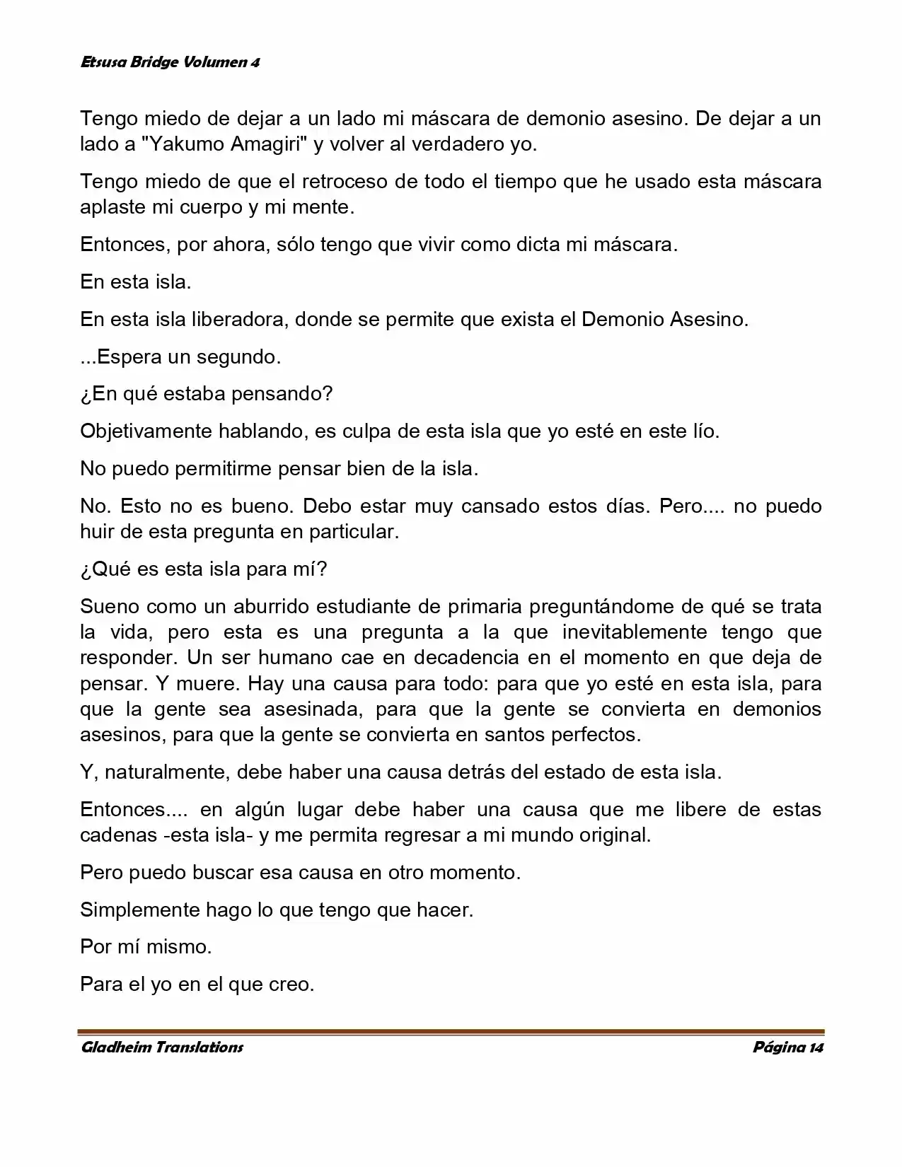 Etsusa Bridge (Novela) capítulo 21, página 14