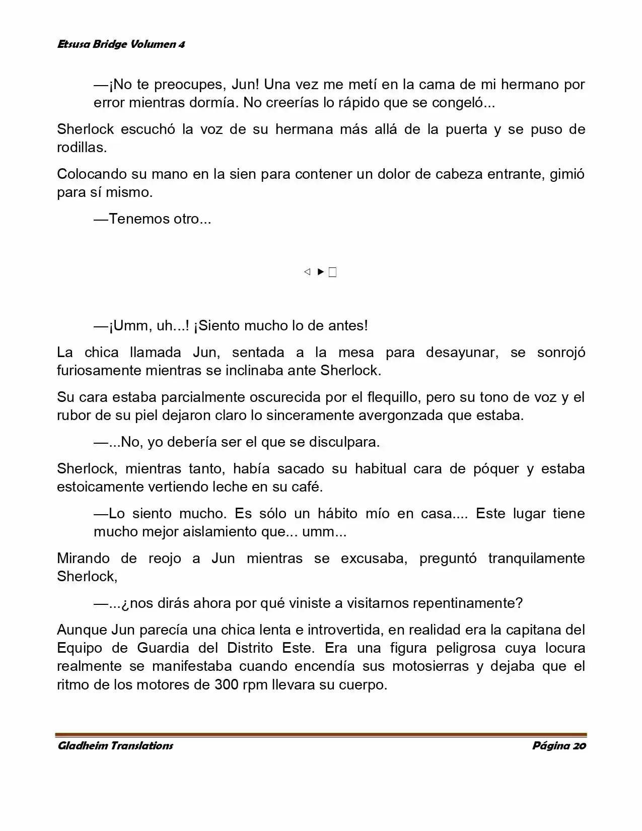 Etsusa Bridge (Novela) capítulo 21, página 20