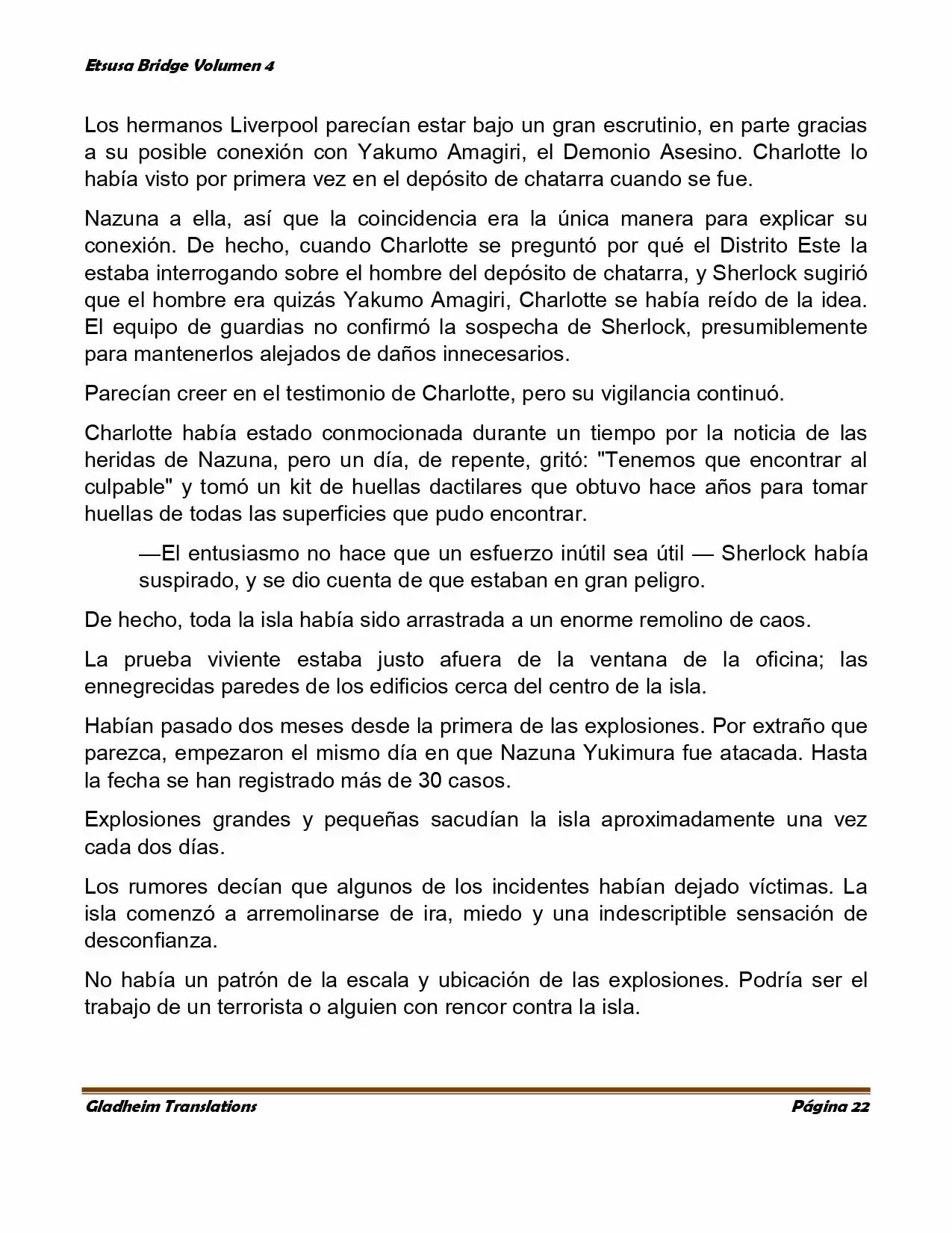 Etsusa Bridge (Novela) capítulo 21, página 22
