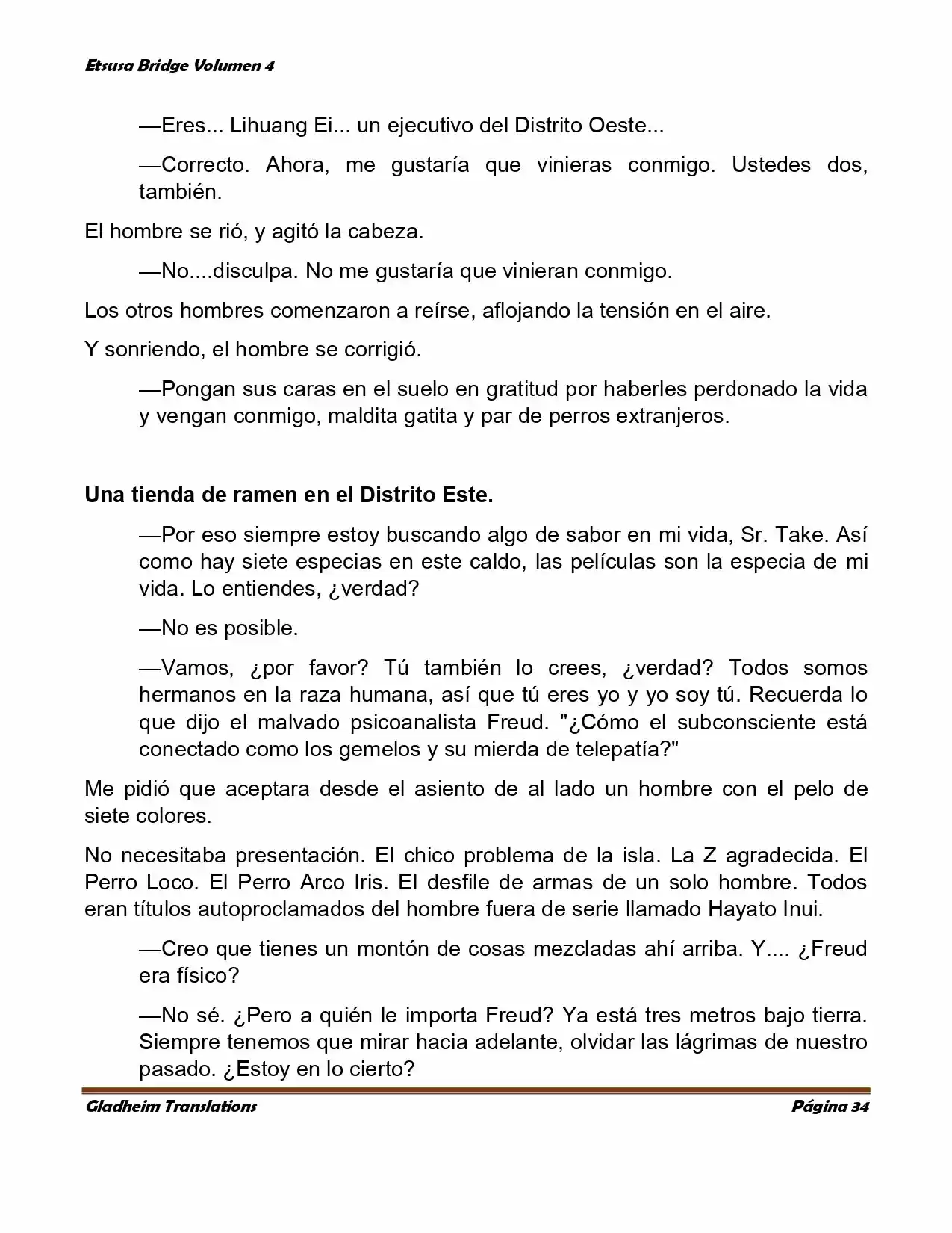 Etsusa Bridge (Novela) capítulo 21, página 34