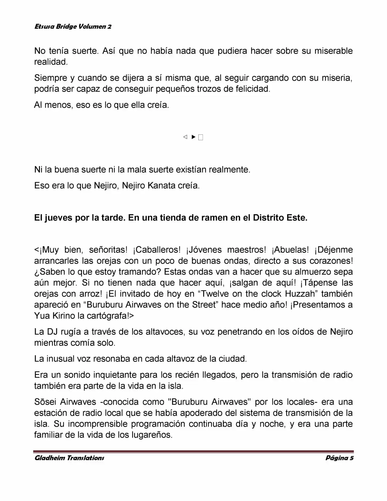Etsusa Bridge (Novela) capítulo 8, página 5