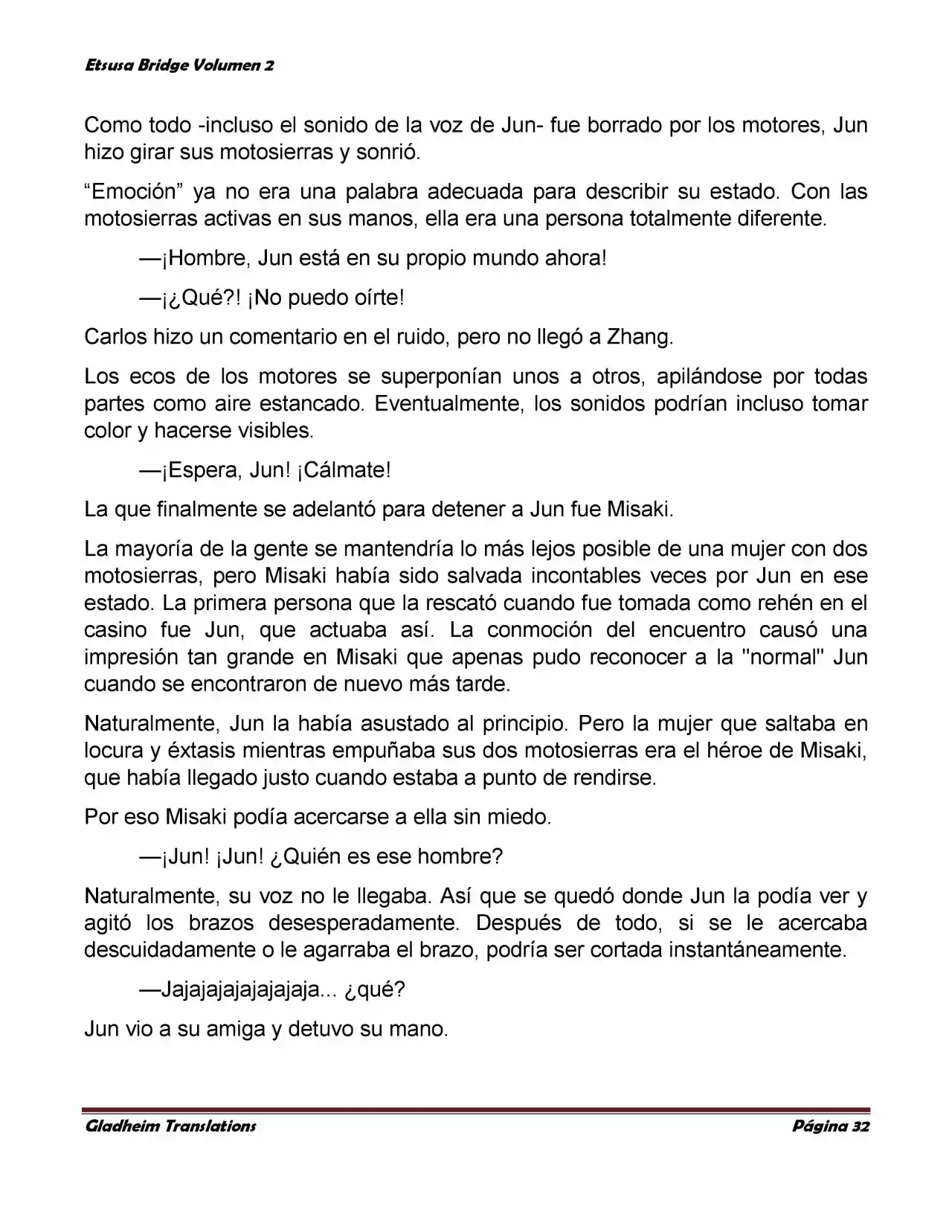 Etsusa Bridge (Novela) capítulo 8, página 32