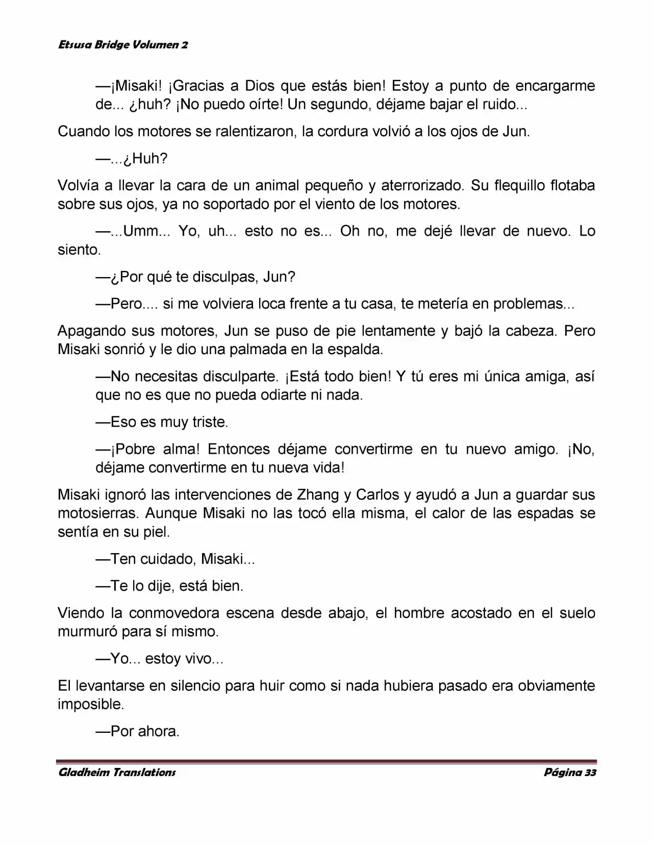 Etsusa Bridge (Novela) capítulo 8, página 33