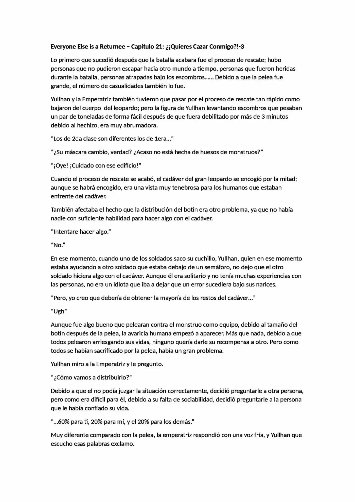 Everyone Else Is A Returnee (Novela) capítulo 21, página 1