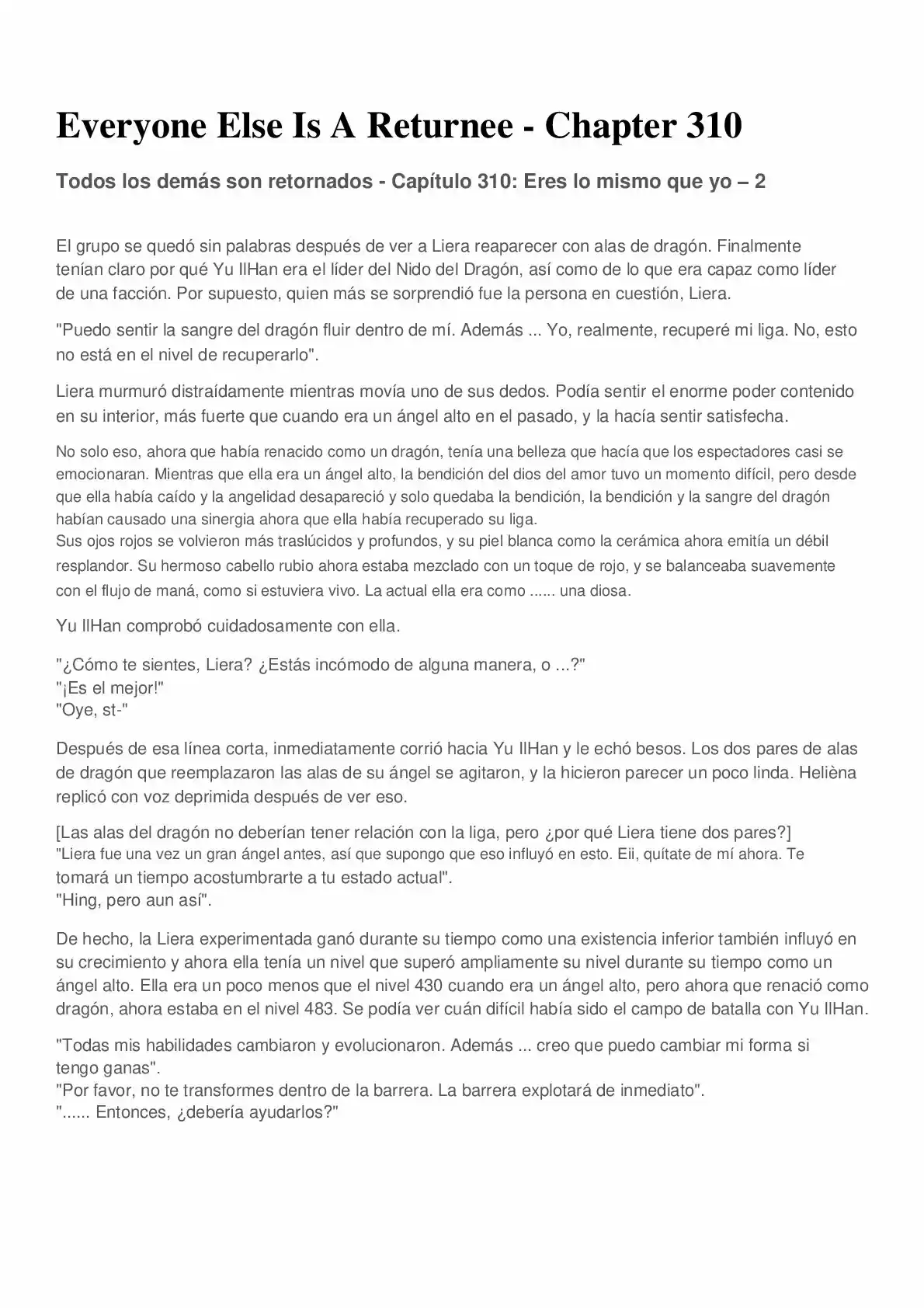 Everyone Else Is A Returnee (Novela) capítulo 310, página 1