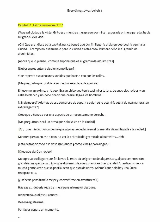 Everything Solves Bullets? capítulo 1, página 1