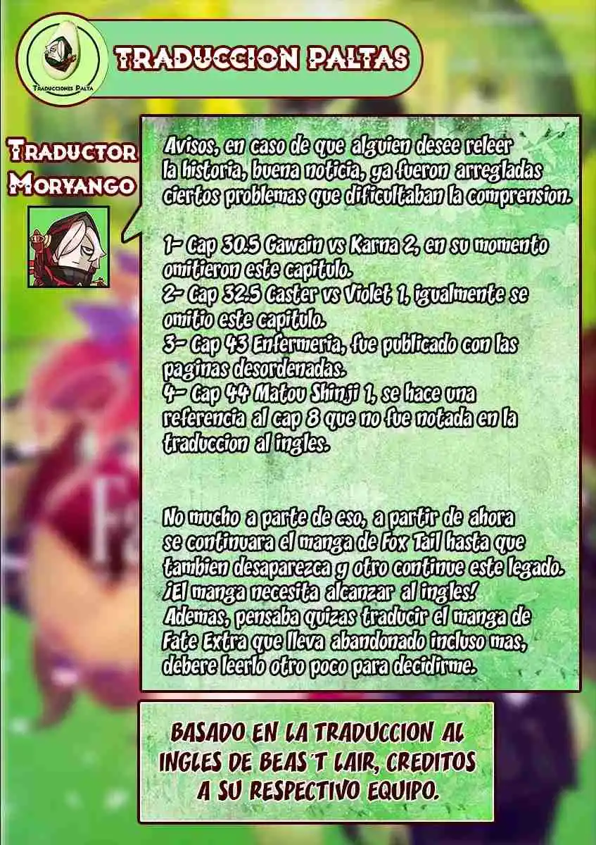 Fate Extra CCC Fox Tail capítulo 45, página 24