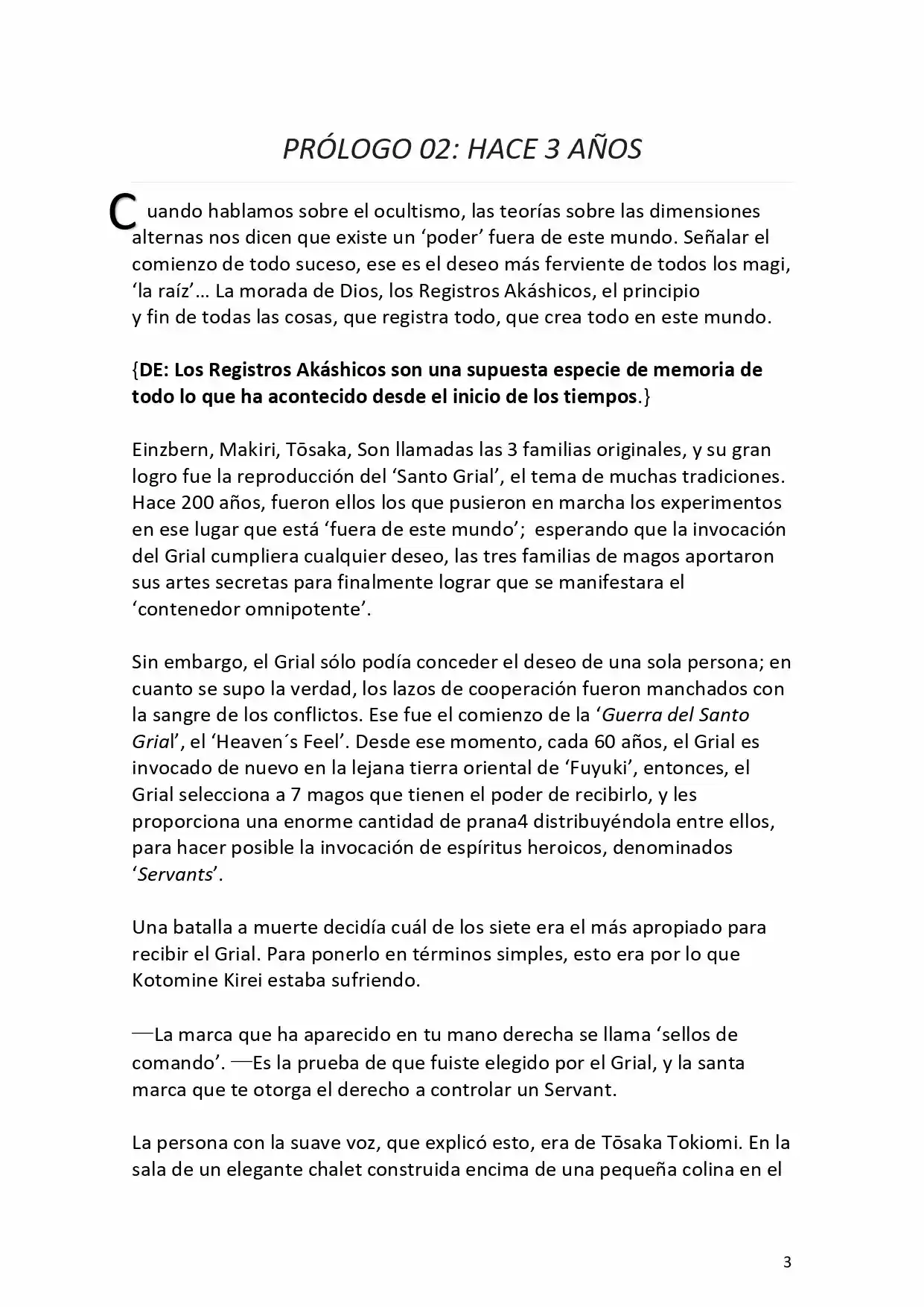Fate Zero Novela capítulo 0.20, página 4