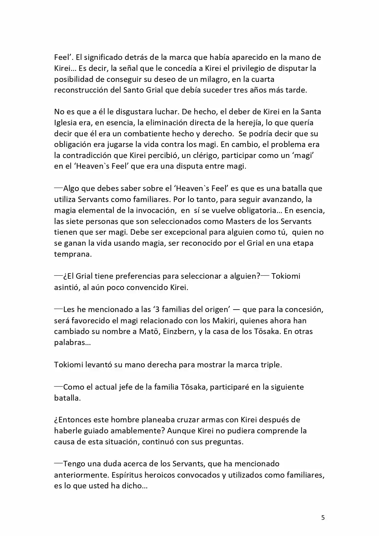 Fate Zero Novela capítulo 0.20, página 6