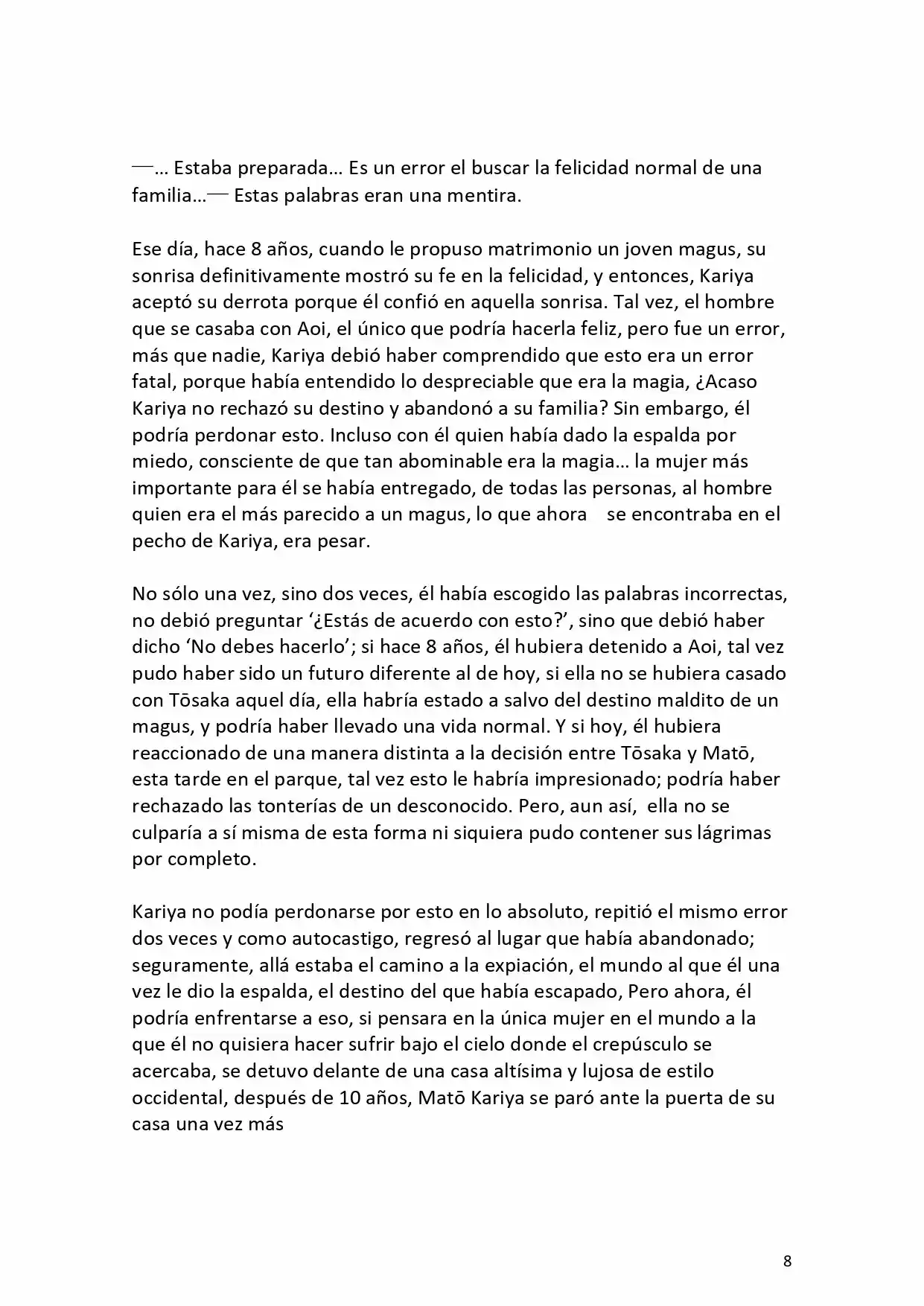 Fate Zero Novela capítulo 0.30, página 9