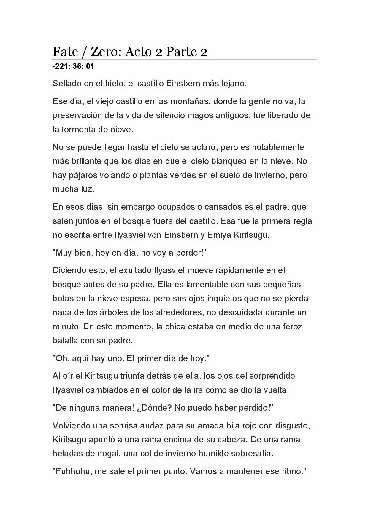 Fate Zero Novela capítulo 10, página 1