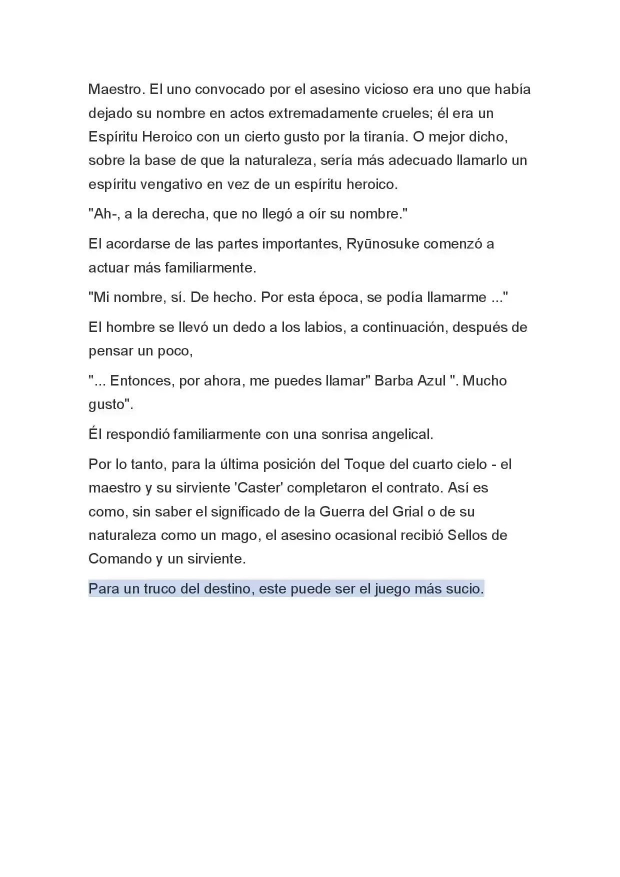 Fate Zero Novela capítulo 11, página 19