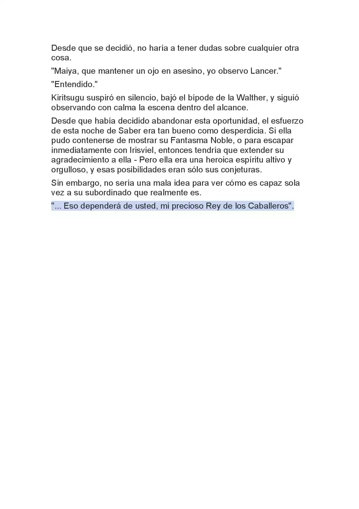 Fate Zero Novela capítulo 16, página 13