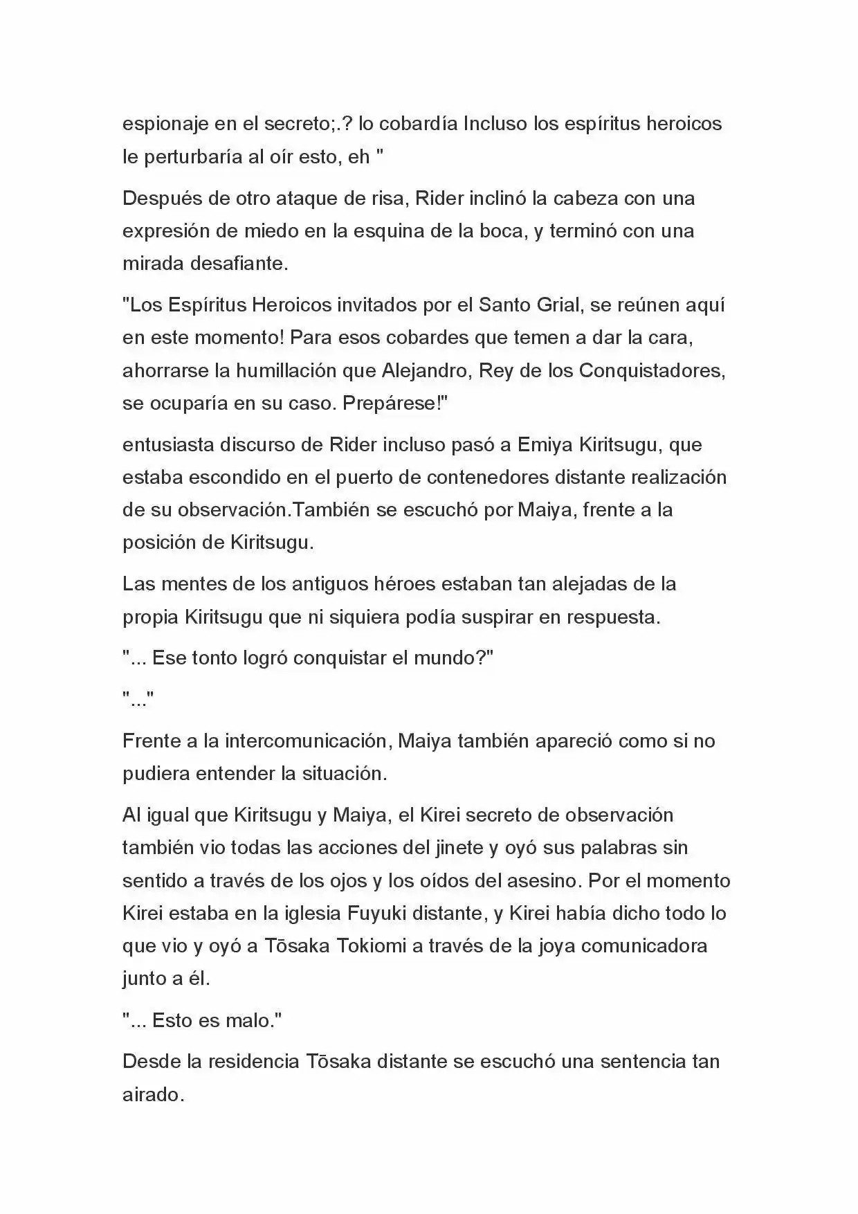 Fate Zero Novela capítulo 18, página 20