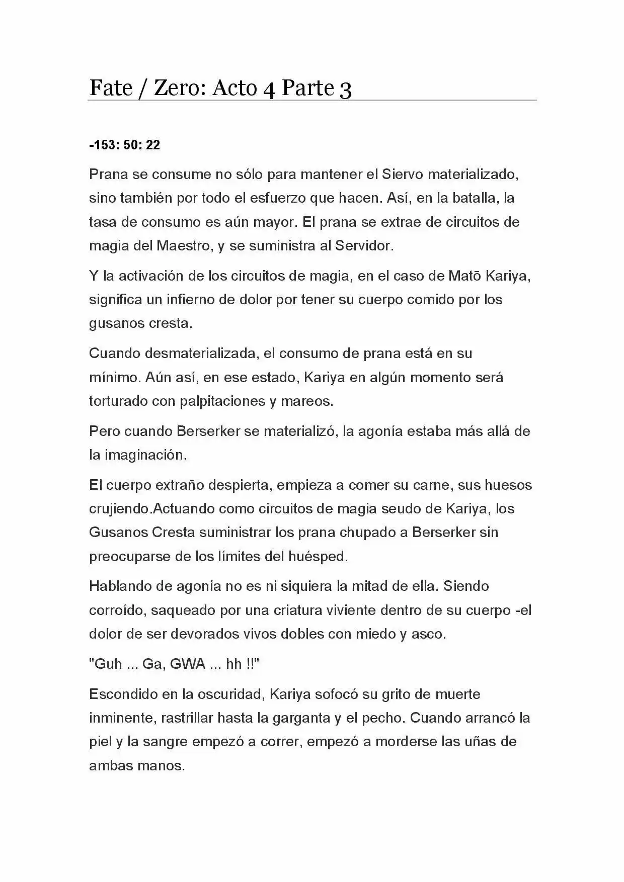Fate Zero Novela capítulo 20, página 1