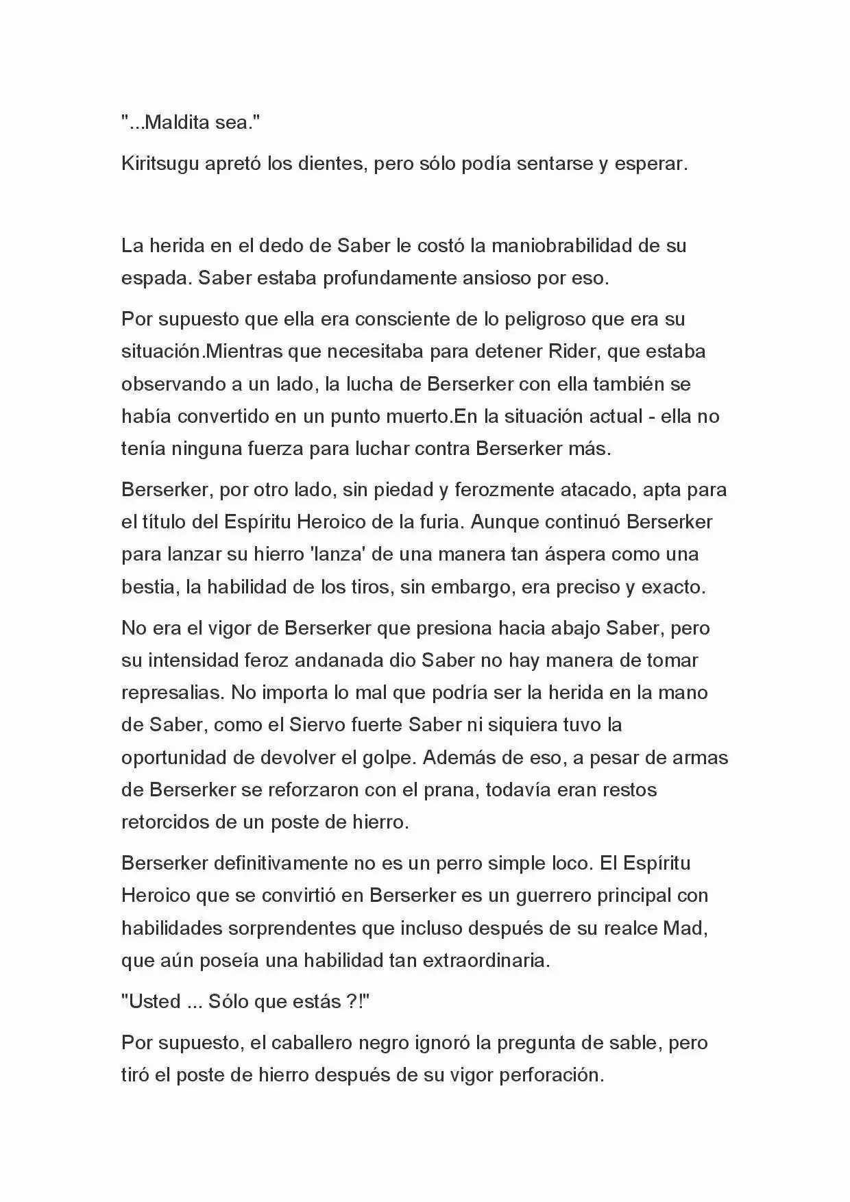 Fate Zero Novela capítulo 20, página 8