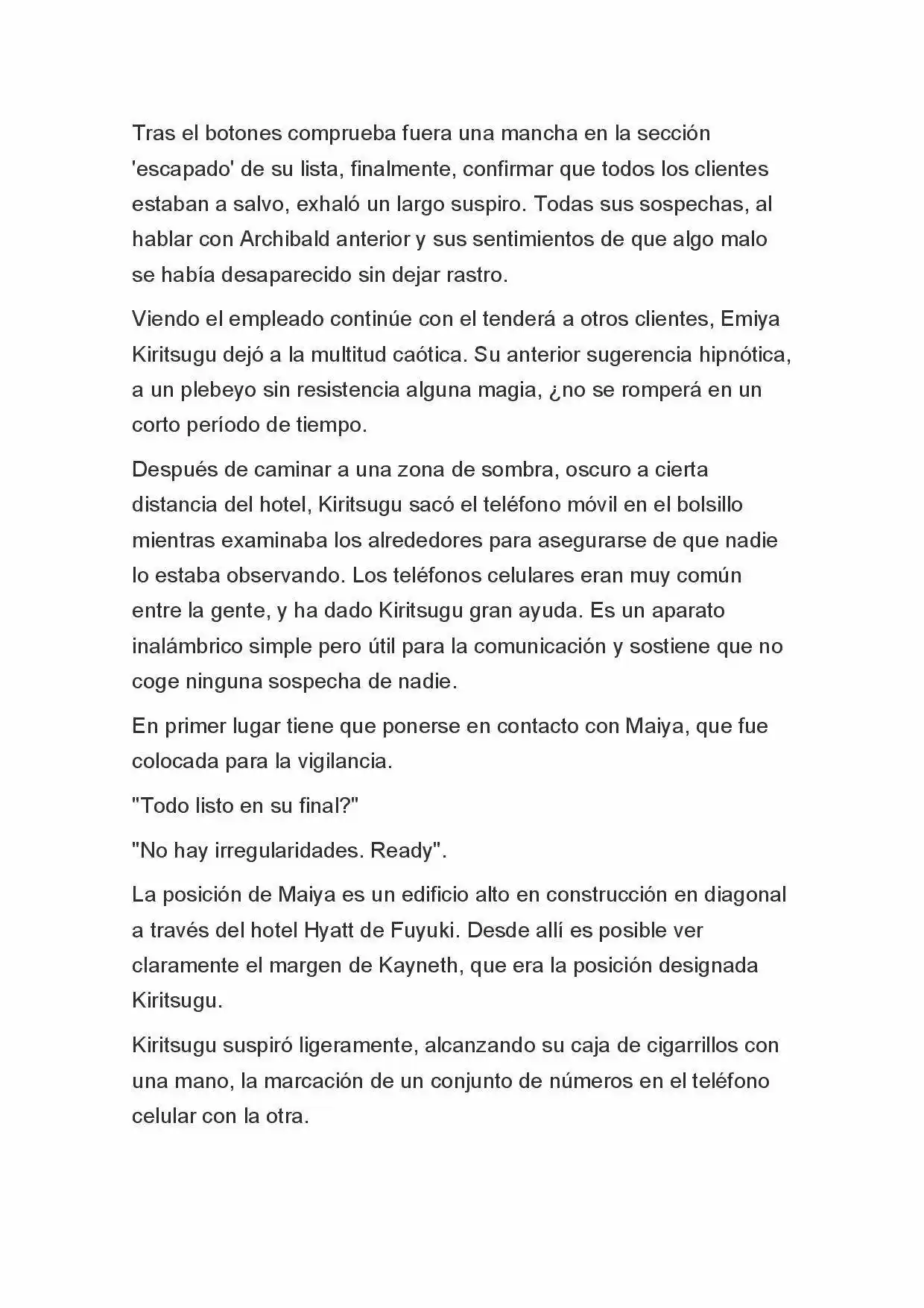 Fate Zero Novela capítulo 25, página 20