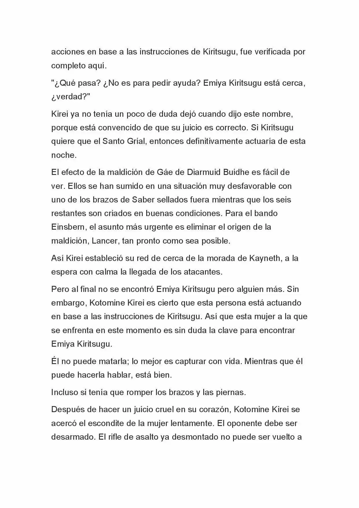 Fate Zero Novela capítulo 25, página 31