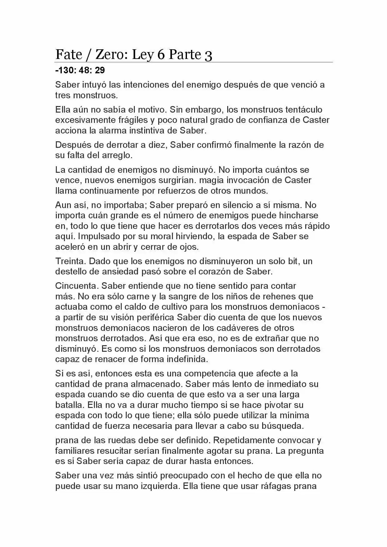 Fate Zero Novela capítulo 31, página 1