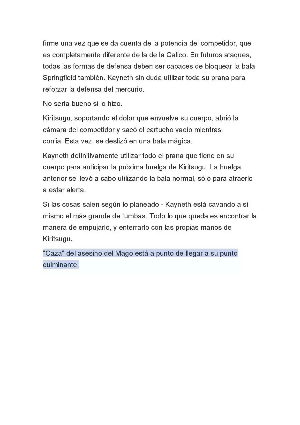 Fate Zero Novela capítulo 32, página 20