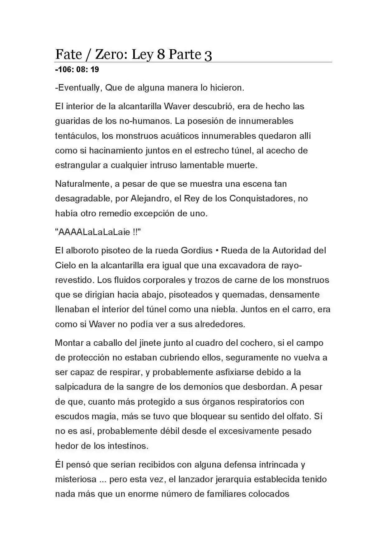 Fate Zero Novela capítulo 39, página 1
