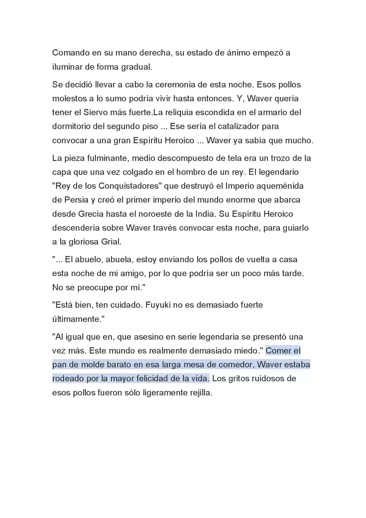 Fate Zero Novela capítulo 4, página 9