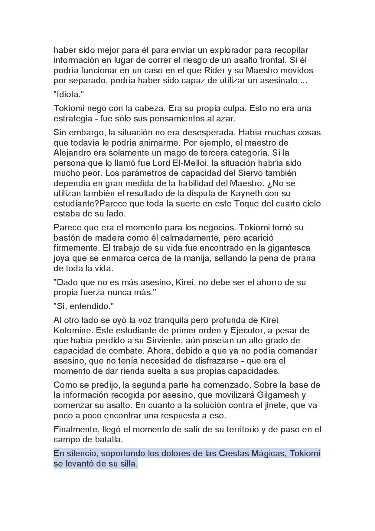 Fate Zero Novela capítulo 42, página 23