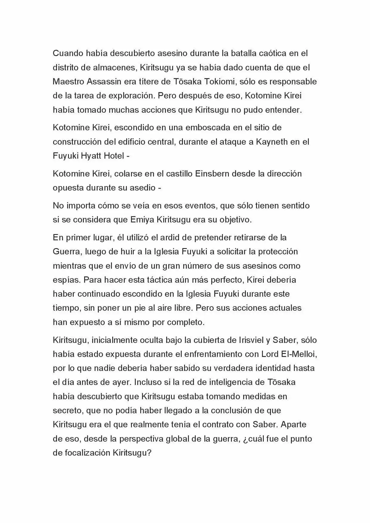 Fate Zero Novela capítulo 45, página 4