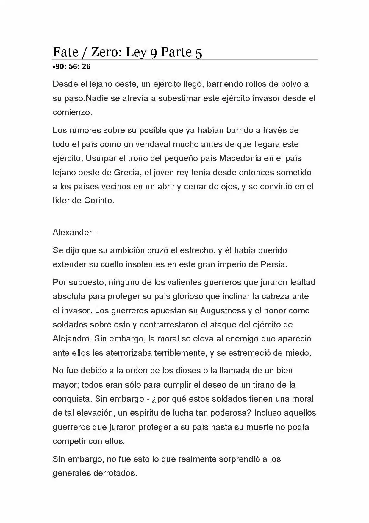 Fate Zero Novela capítulo 48, página 1