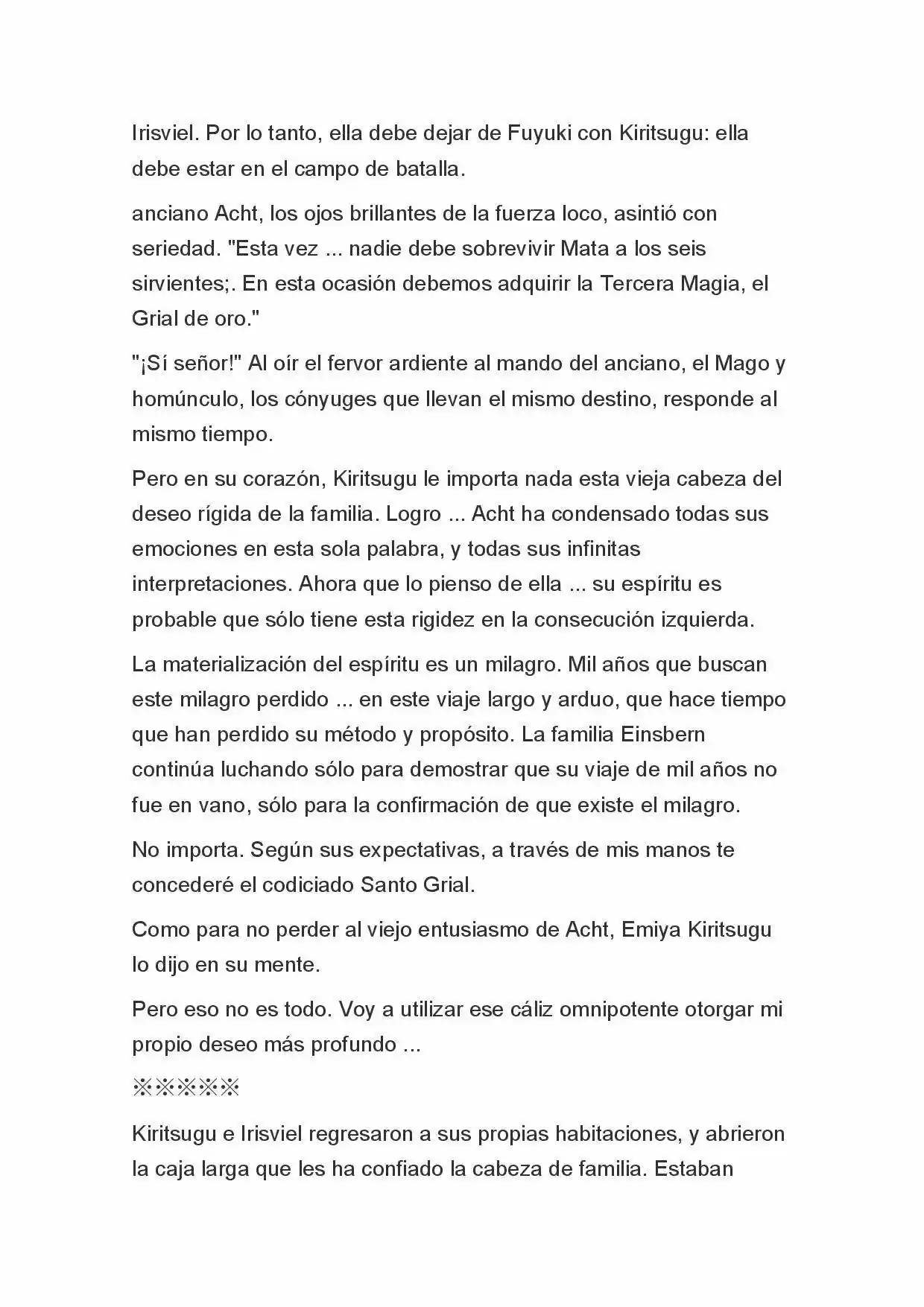 Fate Zero Novela capítulo 5, página 4