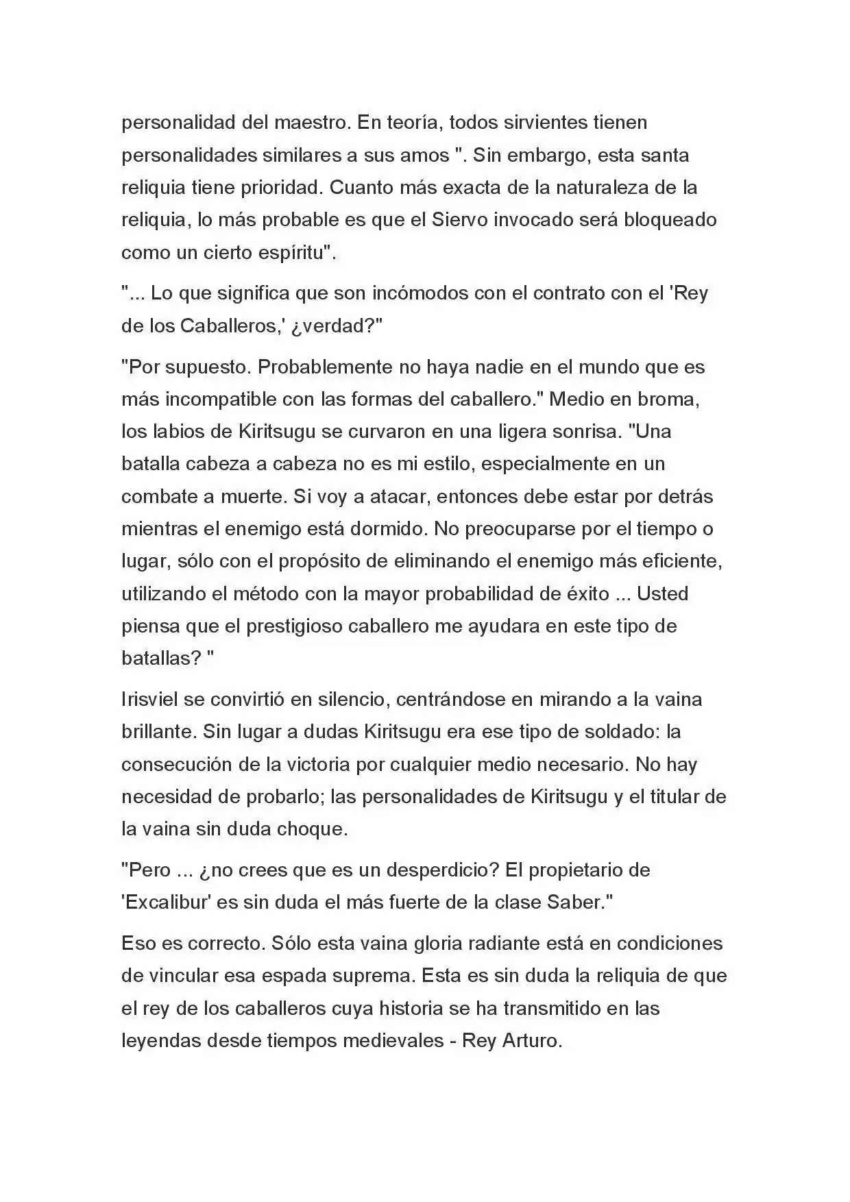 Fate Zero Novela capítulo 5, página 7