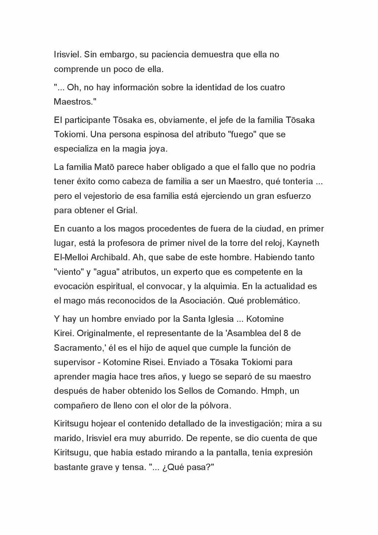 Fate Zero Novela capítulo 5, página 9
