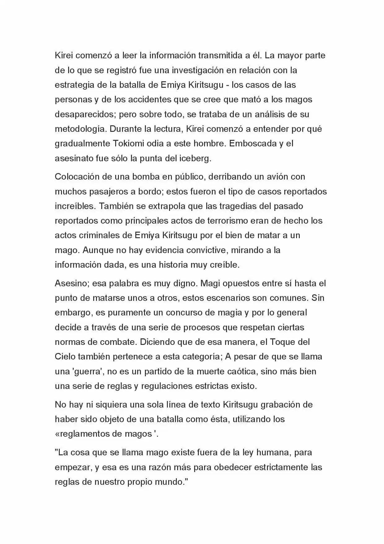 Fate Zero Novela capítulo 6, página 9