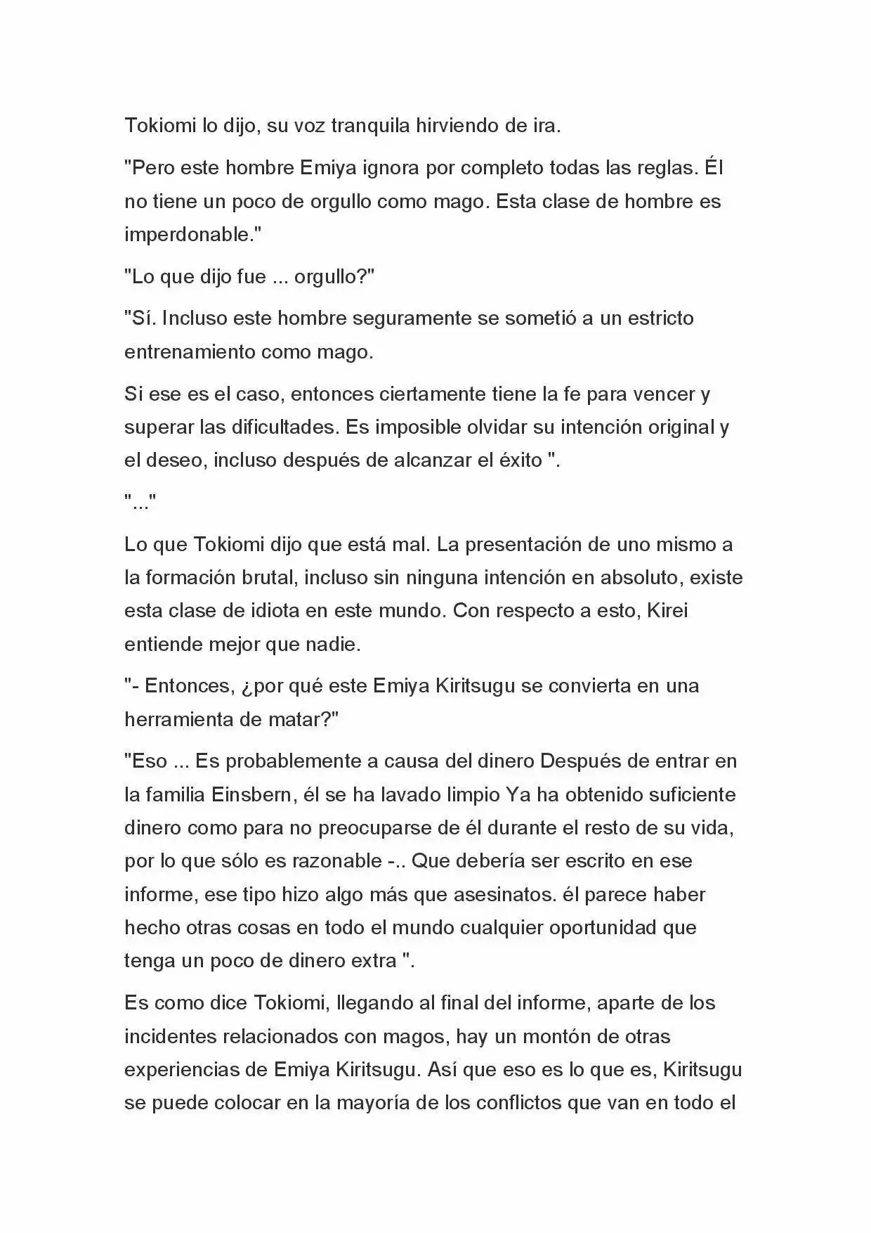 Fate Zero Novela capítulo 6, página 10