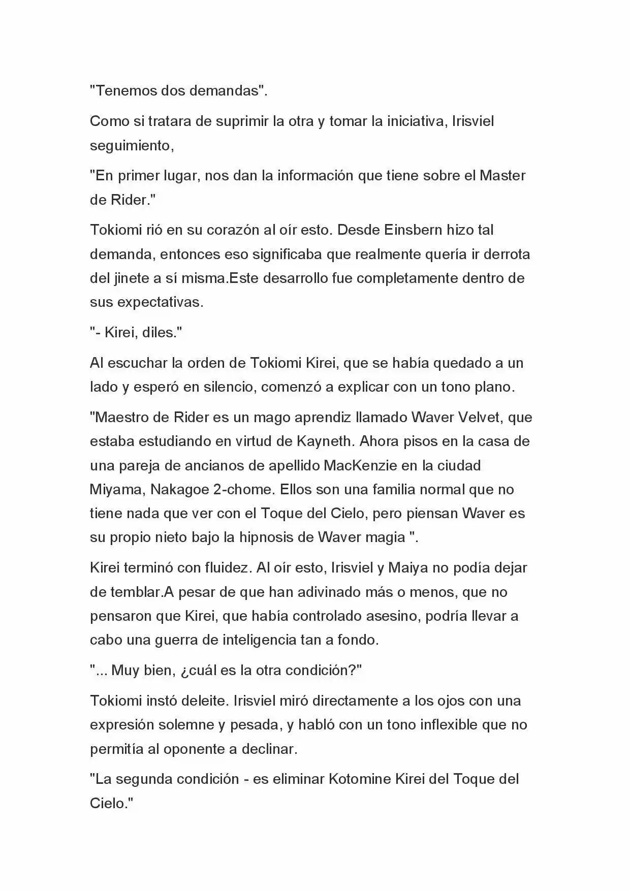 Fate Zero Novela capítulo 61, página 5