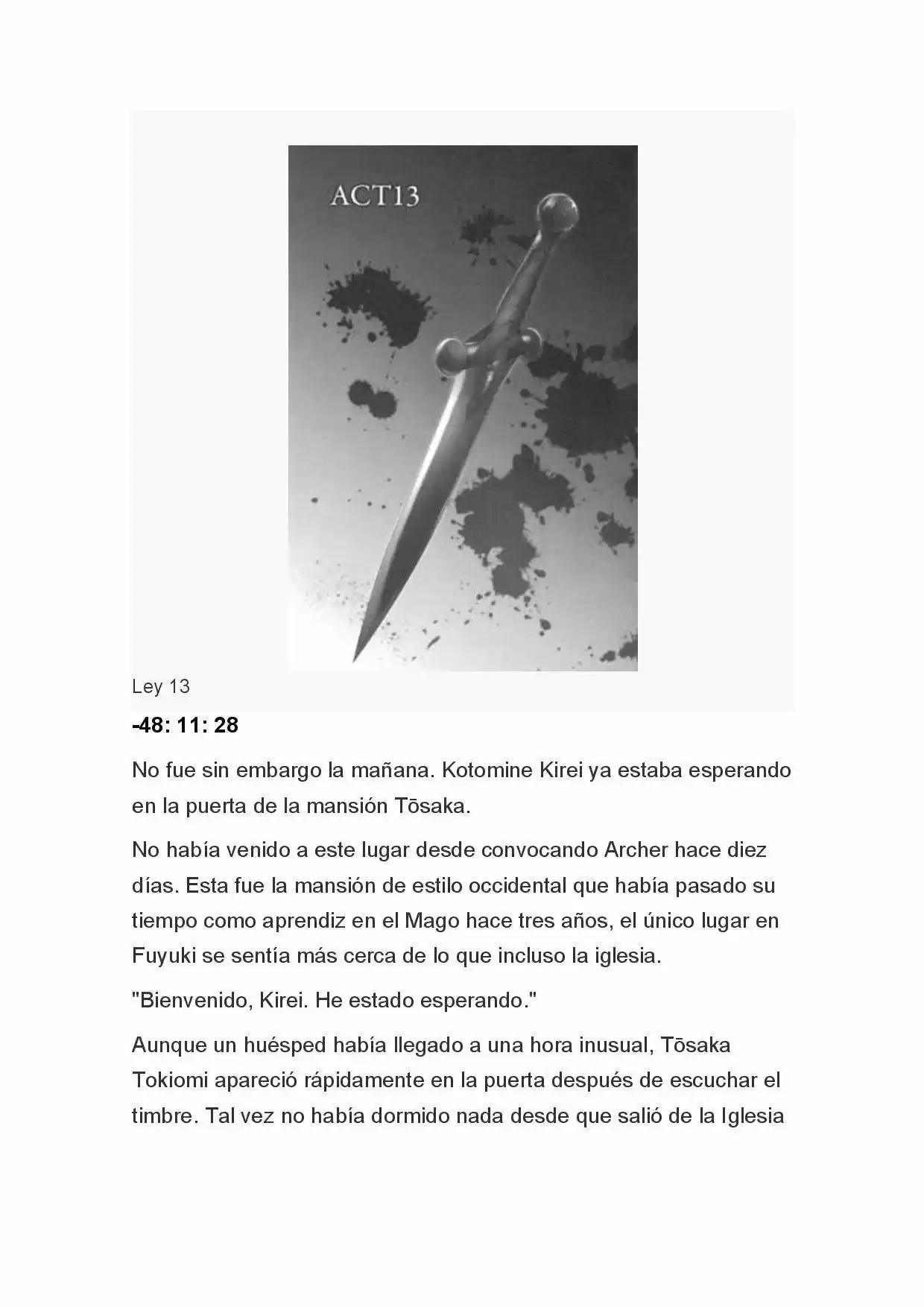 Fate Zero Novela capítulo 64, página 1