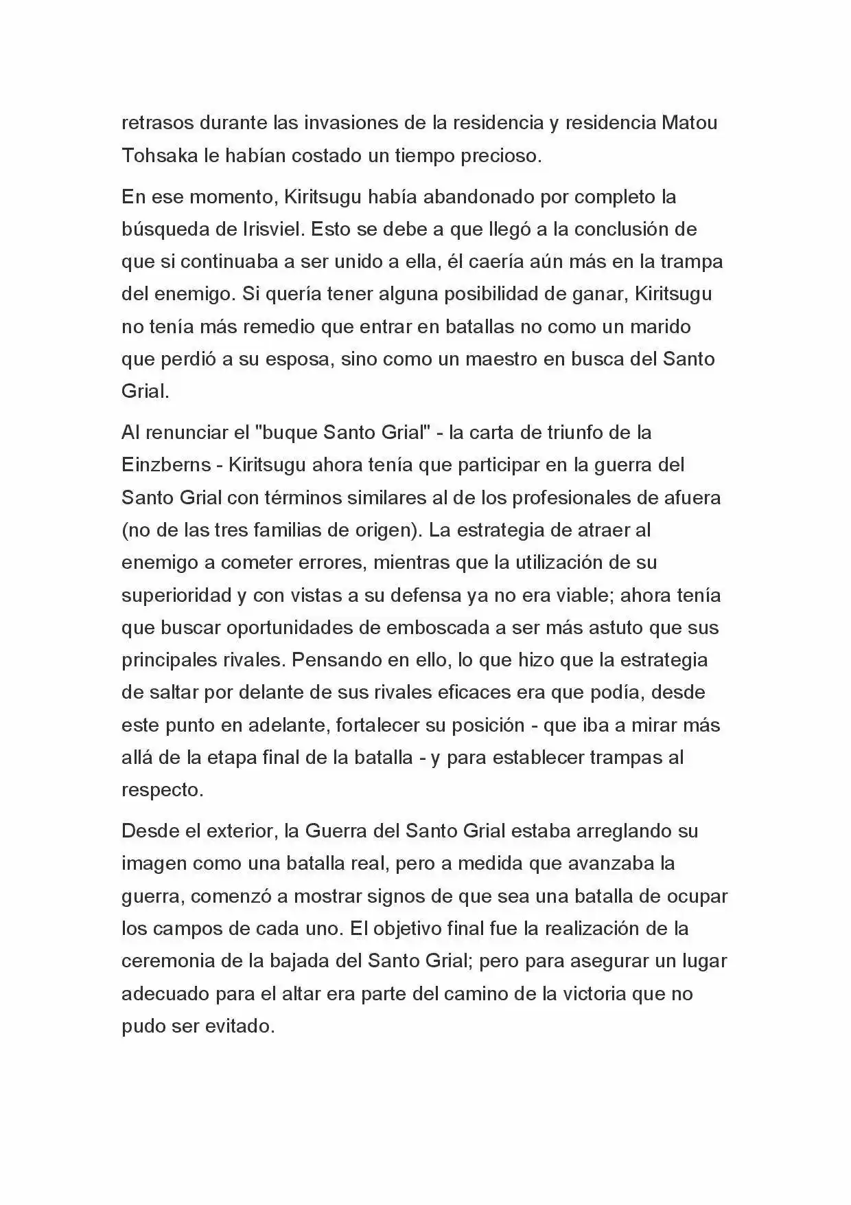Fate Zero Novela capítulo 74, página 3