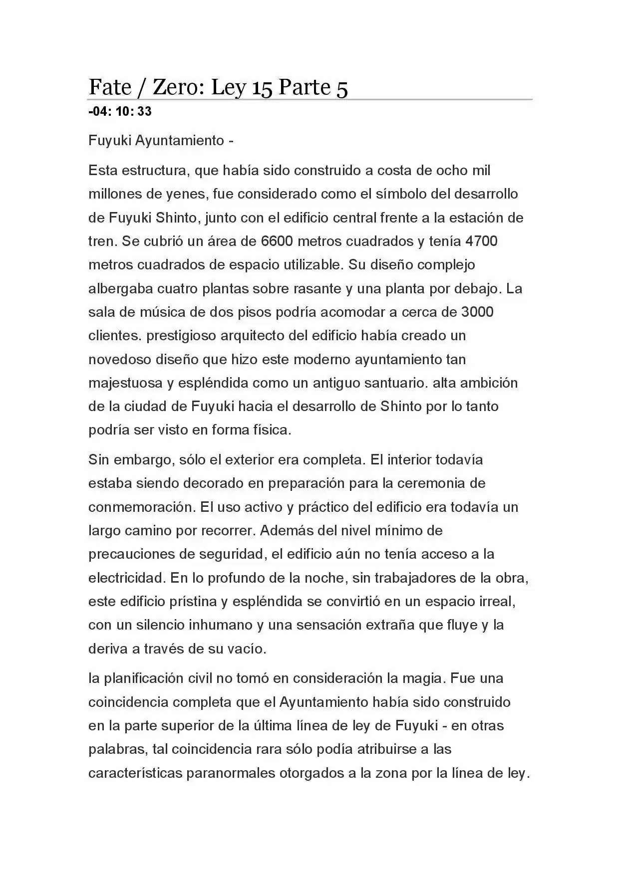 Fate Zero Novela capítulo 77, página 1