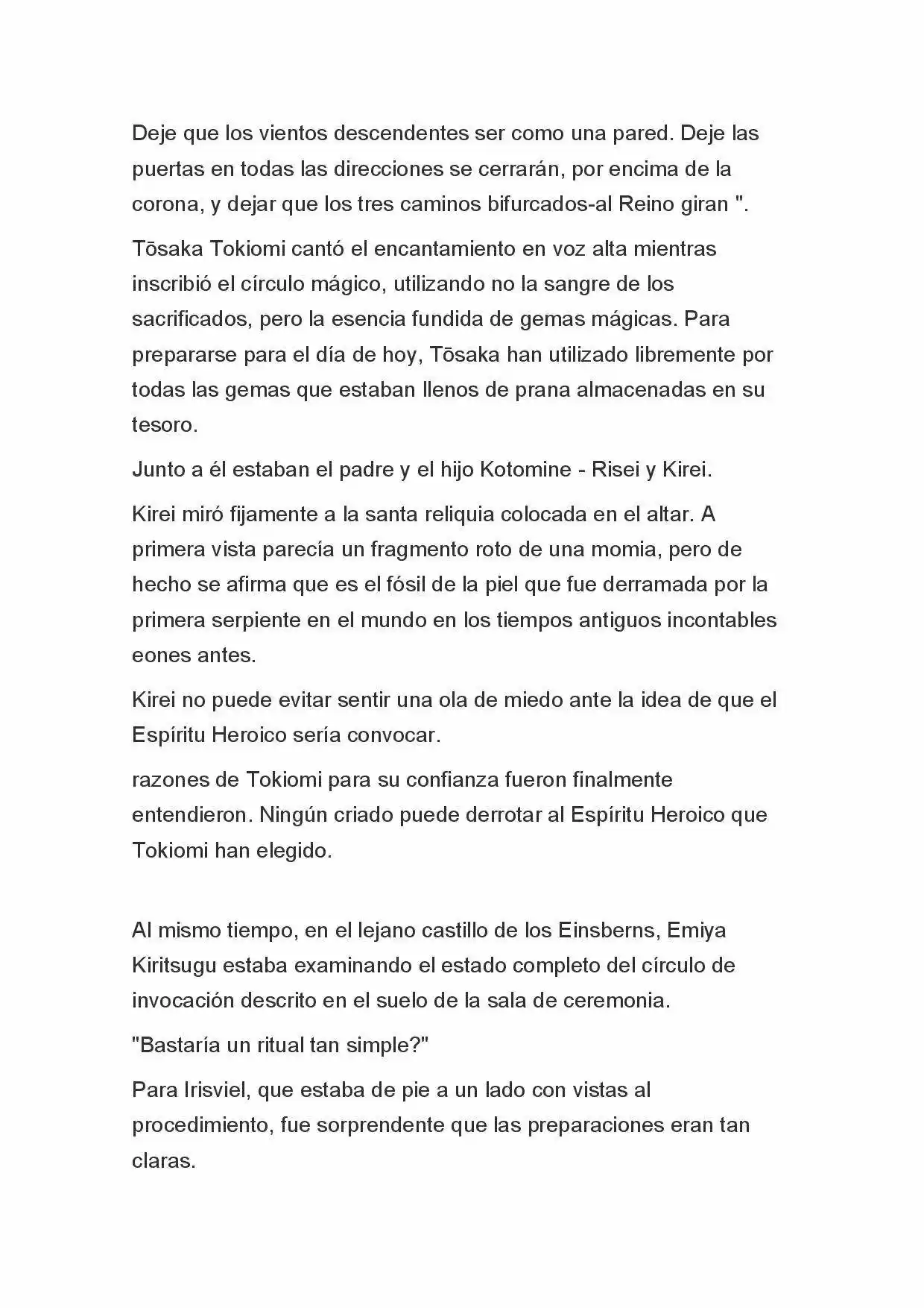 Fate Zero Novela capítulo 8, página 2