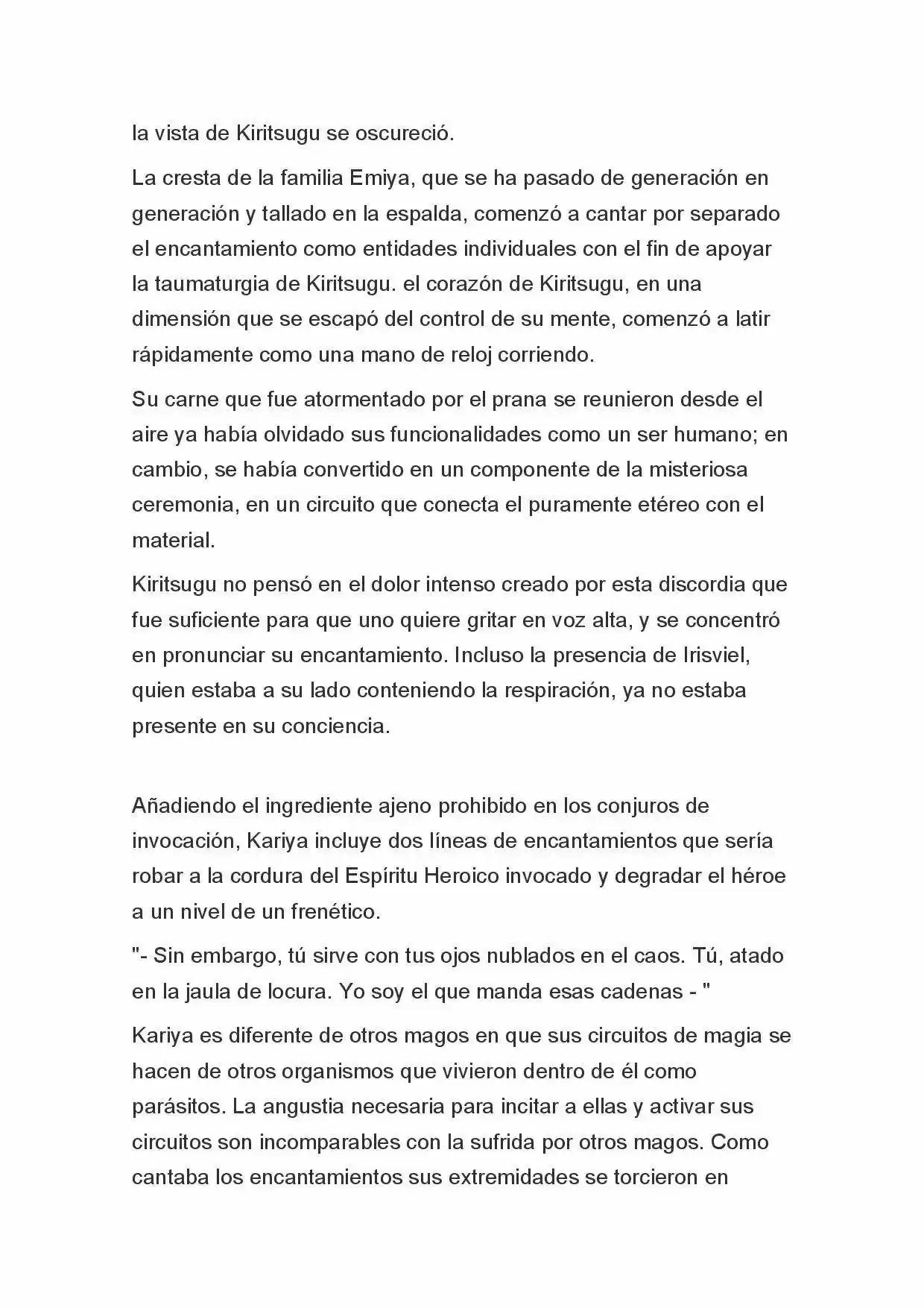 Fate Zero Novela capítulo 8, página 6