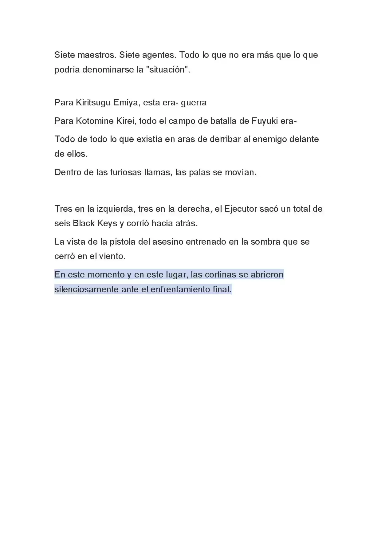 Fate Zero Novela capítulo 80, página 7