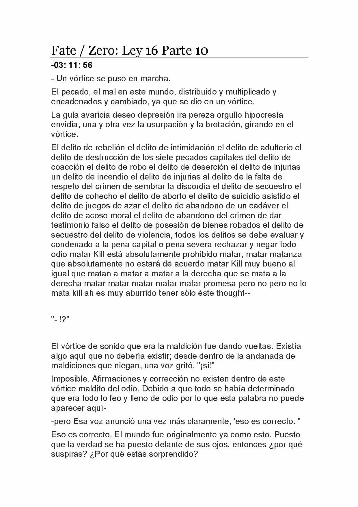 Fate Zero Novela capítulo 87, página 1