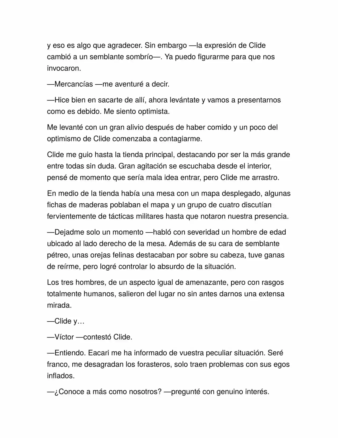 Forasteros (Novela) capítulo 5, página 8