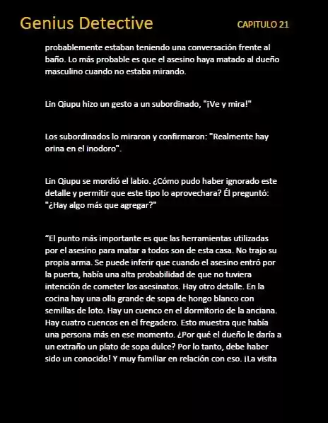 GENIUS DETECTIVE (Novela) capítulo 21, página 5