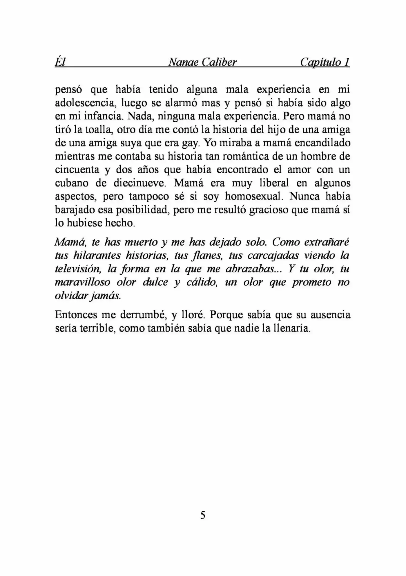 ÉL (Novela) capítulo 1, página 5